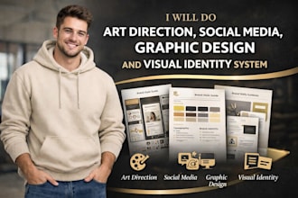do art direction, social media, graphic design and visual identity system