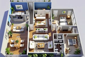 convert 2d to 3d floor plan,isometric 3d floor layout,house planning,autodesk