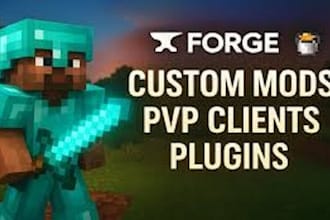 create custom minecraft forge mods, pvp clients, modpacks and bukkit plugins