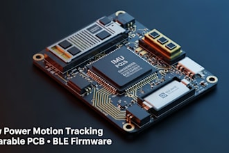 design low power motion tracking wearable pcb with ble firmware