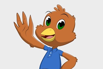 draw a unique cartoon animal mascot character
