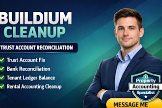 cleanup, reconcile and manage your buildium accounting for property management