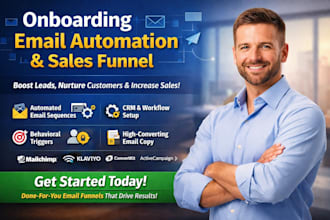 build onboarding email sequence and automation funnel