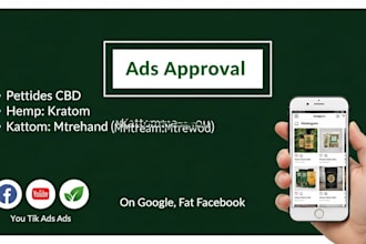 approve cbd ads peptide compliant campaign, nutra, kratom, hemp ads