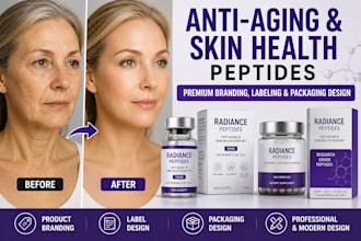 design skincare peptide product branding labeling and packaging design