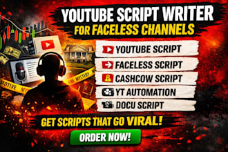 write engaging youtube scripts for faceless cash cow channels