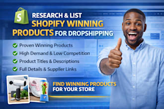 research shopify winning products for dropshipping