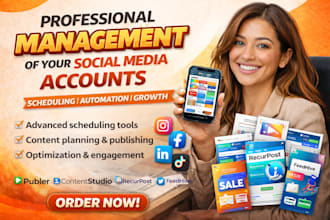 manage social media accounts via publer contentstudio recurpost feedhive quuu