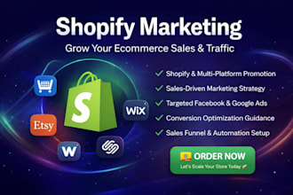 do shopify promotion ecwid etsy wix squarespace marketing to increase sales