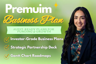 write an investor ready business plan and financial plan for startups