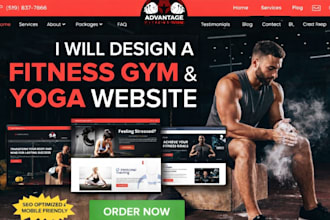 do gym website, health and fitness website, yoga website, gym website design