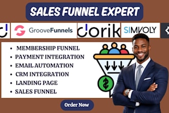 design simvoly groove funnel landing pages sales funnel website, dorik website
