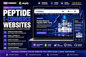 build woocommerce supplement peptide website peptide shopify peptide ecommerce