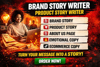write compelling brand stories and emotional product storytelling