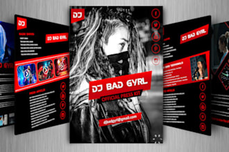 design a media kit or press kit for a brand or blog