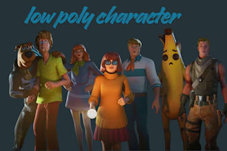 create 3d low poly character 3d model stylized character for games and animation