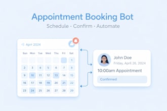 build telegram appointment booking bot with scheduling system