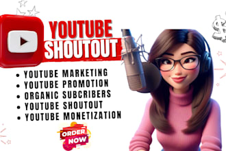 do organic youtube shoutout channel promotion to 100m usa subscribers, views