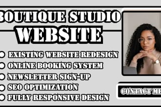 boutique website design, studio website design, fashion boutique website