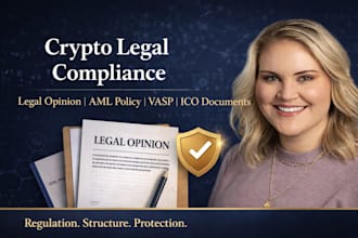 create crypto legal opinion, aml policy token, vasp compliance, ico documents