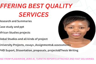 handle research on diplomacy, global studies, african studies n studies project