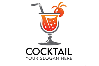 design modern cocktails bar beer logo
