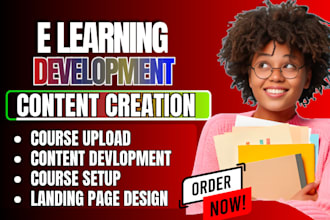 professionally setup elearning course content, formatting, gohighlevel