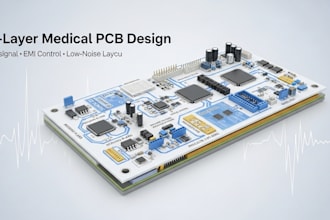 design 4 layer medical pcb with biosignal, emi control and layout