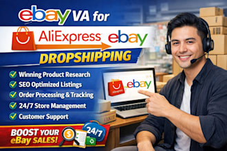 be your ebay dropshipping VA for aliexpress