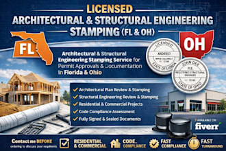 l provide professional architectural stamp and engineering stamp