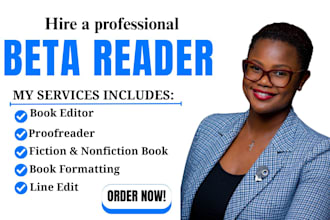 beta read proofread critique edit manuscript