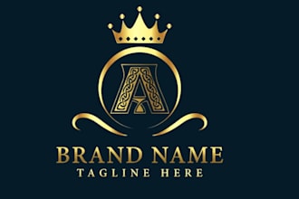 do modern crown logo design