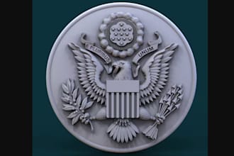 zbrush sculpt 3d printable model,coat of arm,historical logo, product design,stl