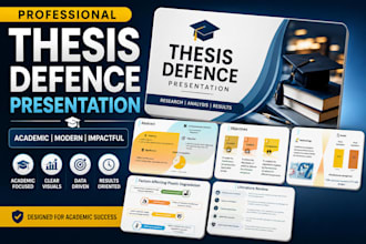 design a professional thesis defense presentation and academic powerpoint slides