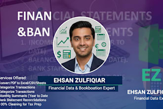 do expert financial data entry and bank statement reconciliation