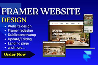design framer website with framer animation framer redesign and framer template