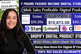 create passive income 7figure shopify digital product stan store digital product