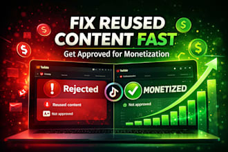fix reused content , help you get monetized on youtube fast