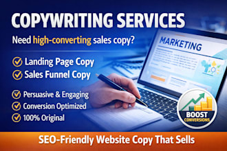 write high converting sales copy for landing pages sales pages funnels