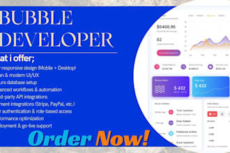 build bubble website, bubble mvp, saas, web app, bubble developer, bubble io,
