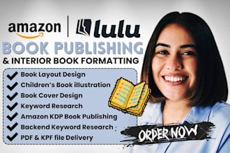 do amazon kdp book publishing, book cover design and amazon kdp book marketing