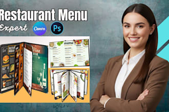 do professional restaurant menu design, food menu and digital menu
