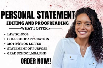 edit personal statement for law school, MBA, phd amcas college application essay
