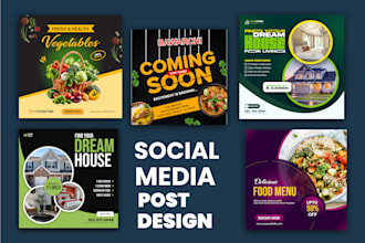 create modern social media ads and post designs