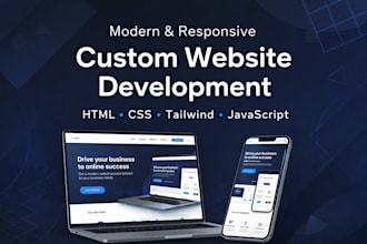 build a modern responsive website using HTML CSS tailwind and javascript