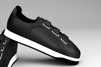 create high end 3d sneakers, shoes and footwear models with realistic rendering