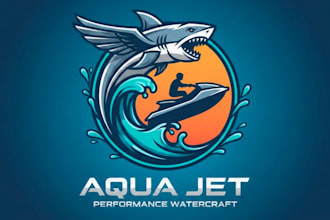 create wonderful and excellent jet ski logo design for your business