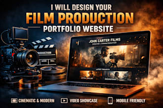 design a cinematic film production portfolio website