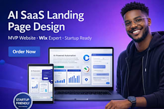design ai saas startup landing page and mvp website