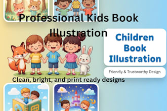 illustrate colorful and magical storybook art for kids
